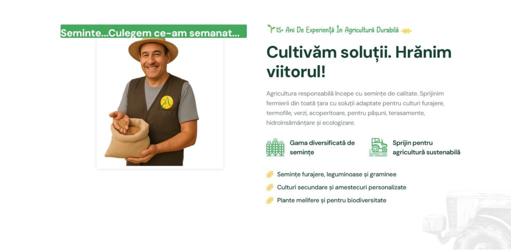   ALDEMO TQM – Furnizor de semințe agricole profesionale, culturi verzi și soluții pentru regenerarea solului